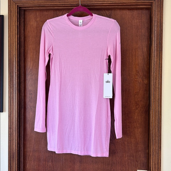 ALO Yoga Ribbed Sea Coast Long Sleeve Dress-NWT!!! - Picture 3 of 11